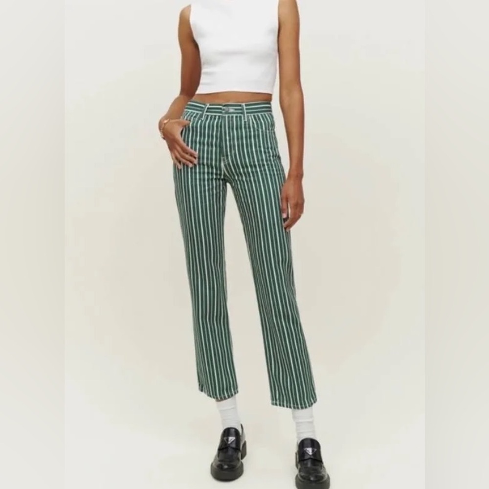 Reformation Cynthia Stripped Jeans - size 29 - straight leg